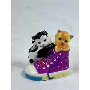 Vintage LISA FRANK Cats Figurine Sneaker Kitty Hightop Kittens Shoe 90's